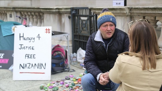 İran'ın casuslukla suçladığı çifte vatandaş Nazanin'in İngiliz eşi Londra'da açlık gr