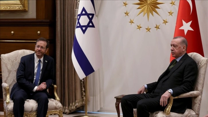 İsrail Cumhurbaşkanı Herzog, Cumhurbaşkanı Erdoğan ile görüştü