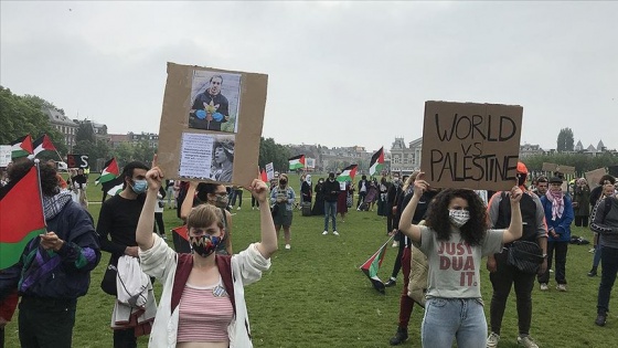 İsrail&#039;in ilhak planı Hollanda’da protesto edildi