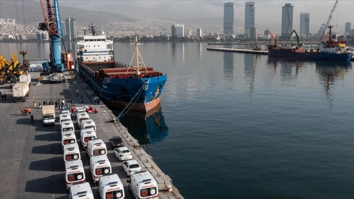 İsrail'e ihracat önemli oranda azalırken Filistinlilere ulaştırılan malların sevkiyatı devam ed