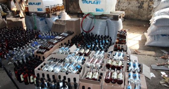 İstanbul’da 7 bin şişe sahte alkol ele geçirildi