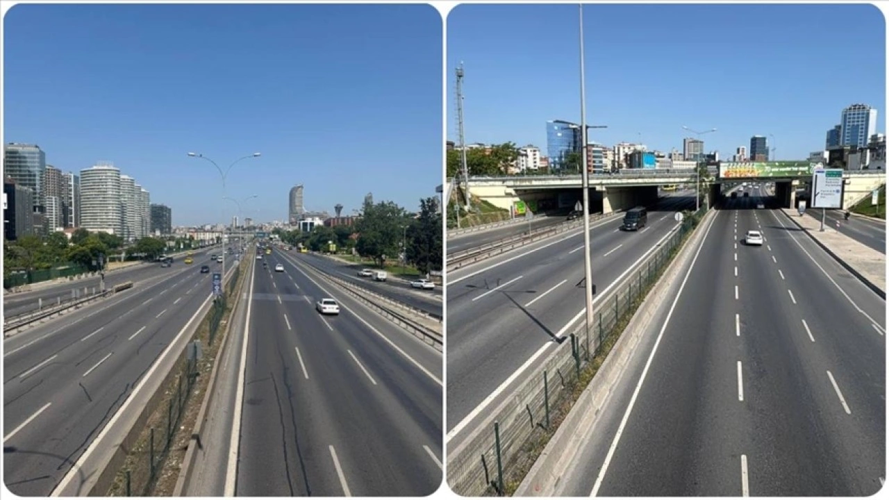 İstanbul'da bayram sabahı yollar boş kaldı