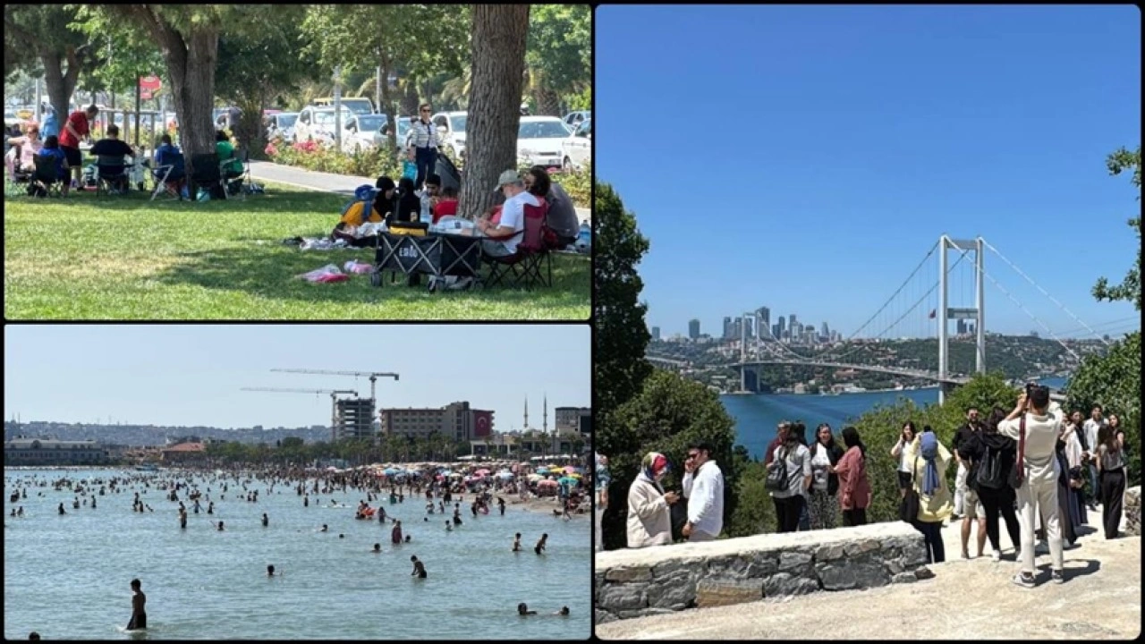 İstanbul'da bayramın son günü vatandaşlar sahil ve parklarda vakit geçirdi