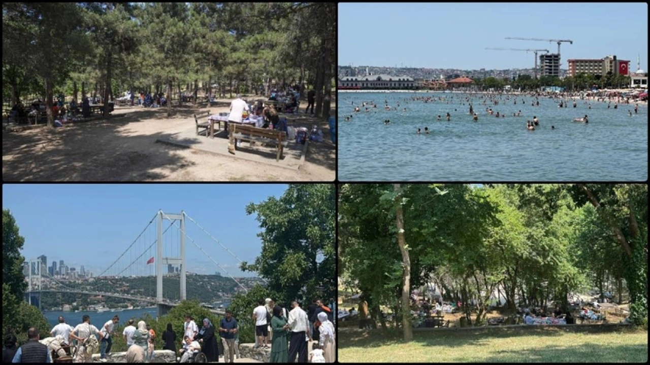 İstanbul'da bayramın üçüncü gününde vatandaşlar sahil ve parklara akın etti