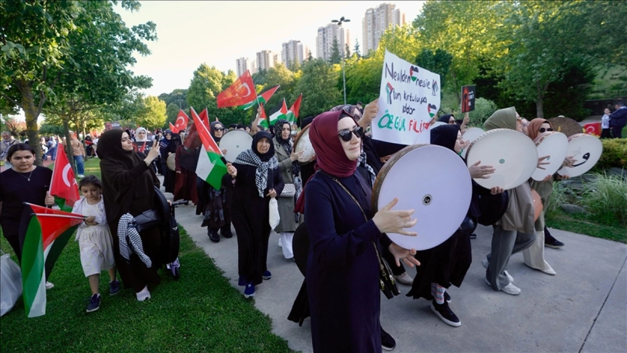 İstanbul'da ‘Özgür Gazze Yürüyüşü’ yapıldı