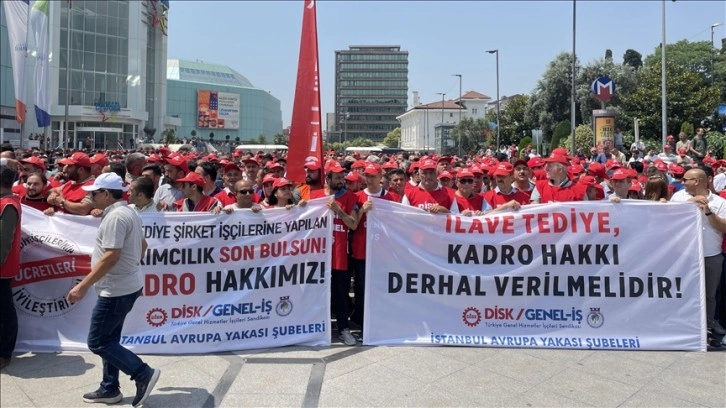 İstanbul'da GENEL-İŞ Sendikası üyelerinden iş bırakma eylemi