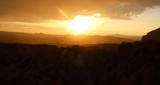 Kapadokya’da gün batımı keyfi