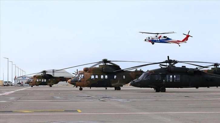 Kapadokya Havalimanı'ndan havalanan 17 askeri helikopter deprem bölgesine hareket etti