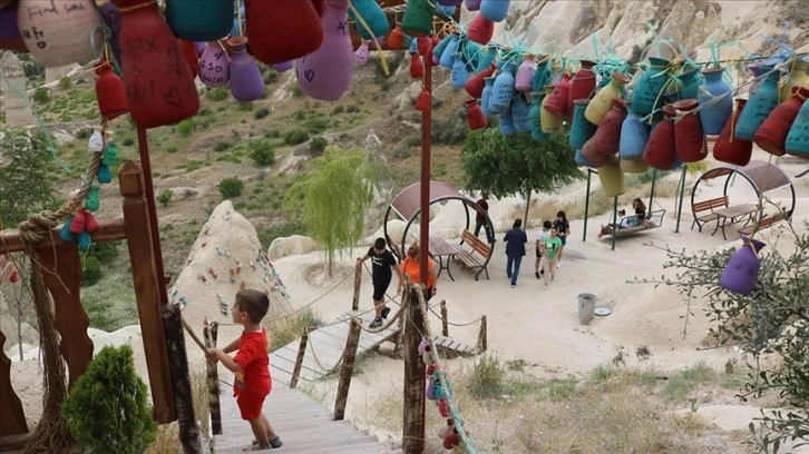 Kapadokya'da turizmciler, bayram tatilini mutlu geçirdi