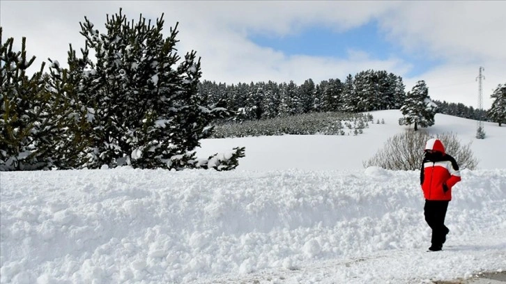 Karla kaplı Kars ve Ardahan'da soğuk hava etkili oluyor