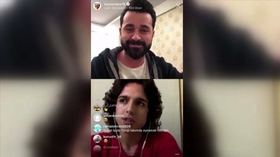Kayserispor taraftarı futbolculara özlemini sosyal medyadaki canlı yayınlarla gideriyor