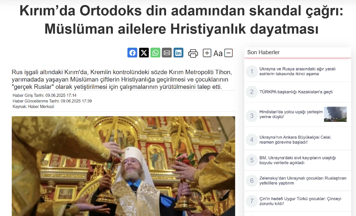 Kırım Tatarları Ruslaşsın, Hristiyan olsun emri! -Cem Kıran, Moskova'dan yazdı-