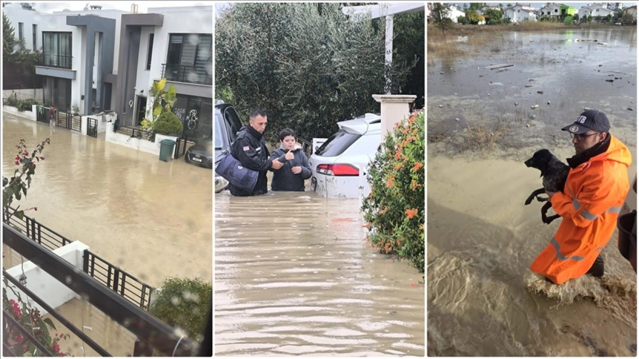 KKTC’de şiddetli yağışlar hayatı olumsuz etkiledi