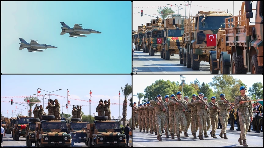 KKTC'nin 42. kuruluş yıl dönümü ve 15 Kasım Cumhuriyet Bayramı törenlerle kutlandı