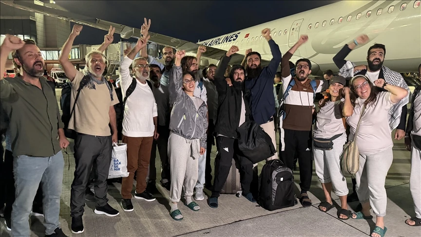 Küresel Sumud Filosu aktivisti 15 Türk İstanbul'da