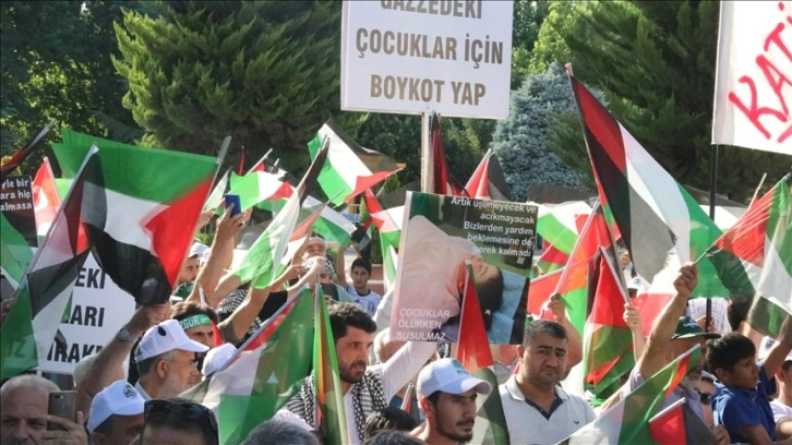 Malatya'da 'Büyük Gazze Mitingi' düzenlendi