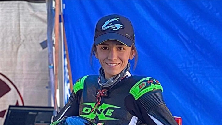 Milli motosikletçi İlayda'nın Avrupa Kadınlar Kupası'ndaki hedefi ilk 10'da yer almak