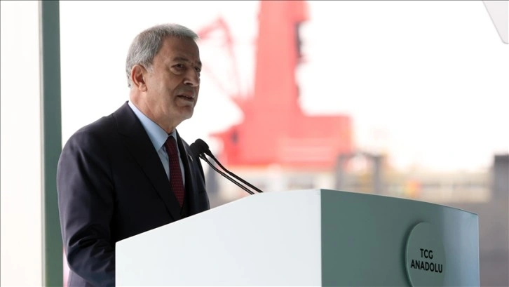 Milli Savunma Bakanı Akar: TCG Anadolu şanlı ordumuzun ve bahriyemizin gücüne güç katacak