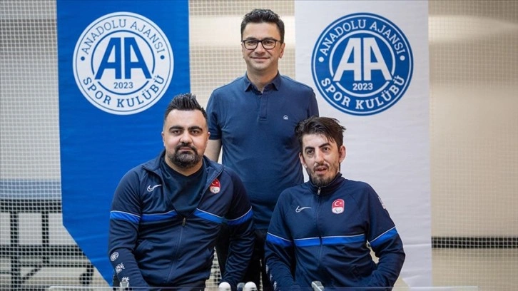 Milli sporcular Abdullah Öztürk ve Nesim Turan, Anadolu Ajansı Spor Kulübünü ziyaret etti