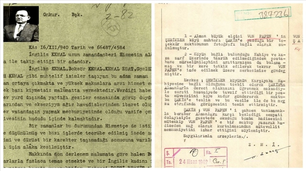 MİT, hakkında romanlar yazılıp filmler çekilen "İngiliz Kemal"e ilişkin belge paylaştı