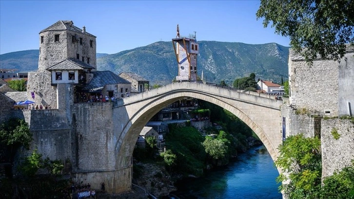 Mostar Köprüsü'nde Red Bull Cliff Diving heyecanı yaşandı