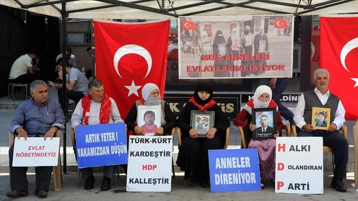 Muşlu aileler, DEM Parti önündeki "evlat nöbeti"ni sürdürdü