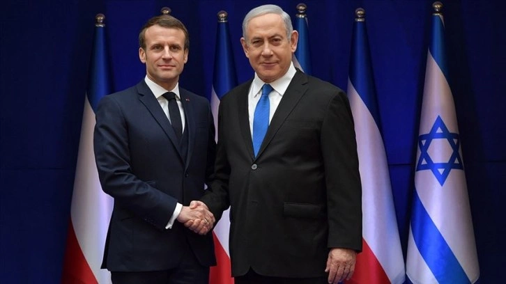 Netanyahu ile Macron'dan 