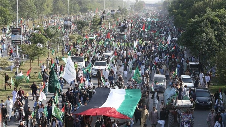 Pakistan'da Filistin ile dayanışma yürüyüşü düzenlendi