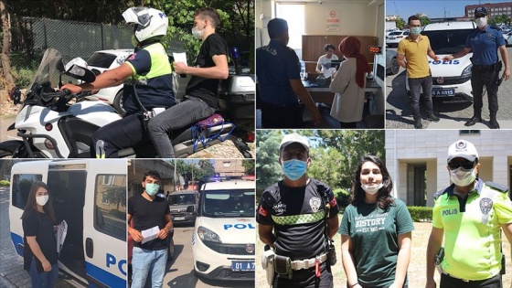 Polis ekipleri YKS'ye giren öğrenciler için seferber oldu