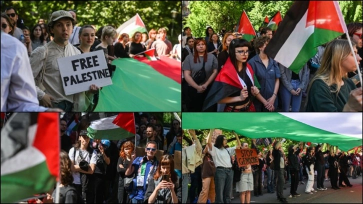 Polonyalı üniversite öğrencilerinin Gazze'ye desteği sürüyor