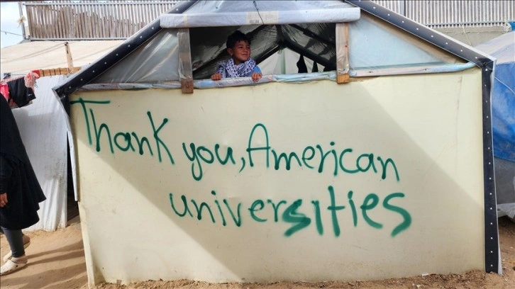 Refah'taki Filistinliden ABD'deki üniversite öğrencilerine teşekkür: "Mesaj ulaştı&qu