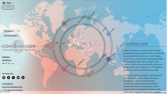 Salgının sanatsal ifadeleri 'covidoscope.org'da
