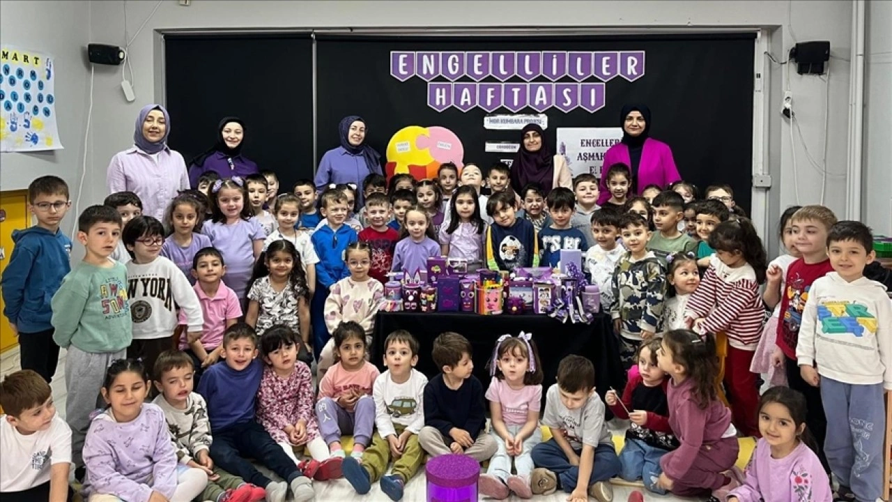 Samsun'da minik yüreklerden engellilere destek
