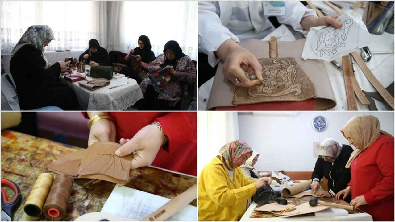 Saraciye ustası, mesleğini öğrettiği ev hanımlarıyla kültürel mirası yaşatıyor
