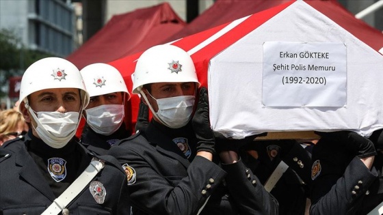 Şehit polis memuru Gökteke son yolculuğuna uğurlandı