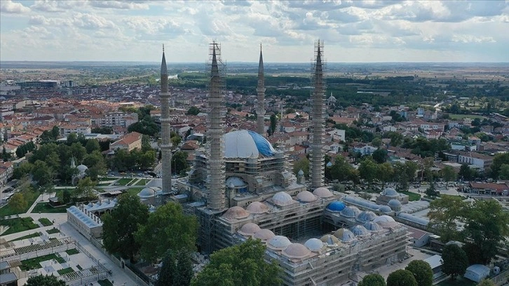 Selimiye Camisi'ndeki restorasyon sürüyor