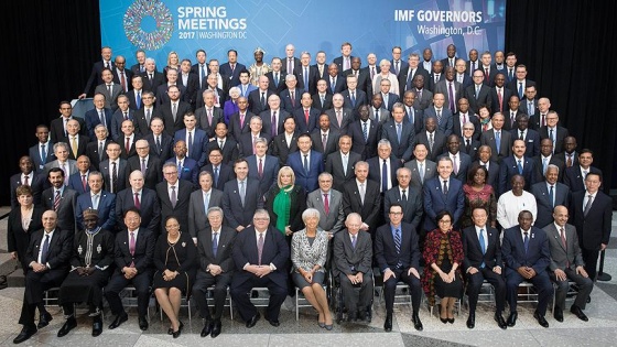 Şimşek 'IMF Guvernörleri aile fotoğrafı' çekimine katıldı