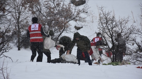 Şırnak'ta yaban hayvanları için doğaya yiyecek bırakıldı