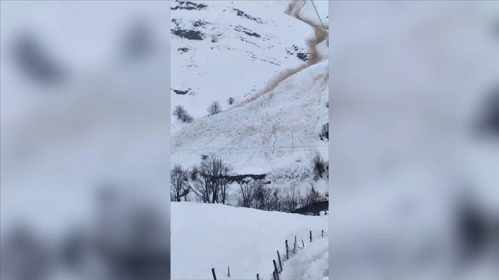 Şırnak'ın Uludere ilçesinde çığ düşmesi görüntülendi