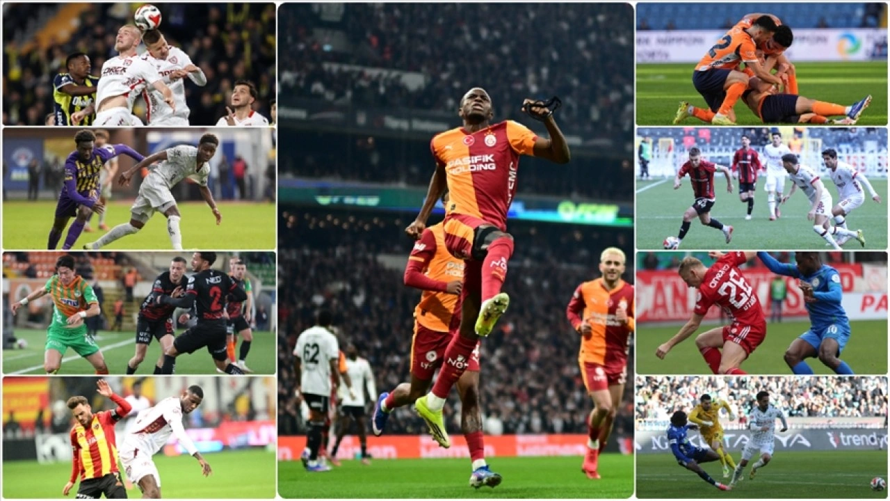 S&uuml;per Lig'de 25. haftada Galatasaray, derbide Beşiktaş'ı yenerek liderliğini s&uuml;rd&uuml;rd&uuml;
