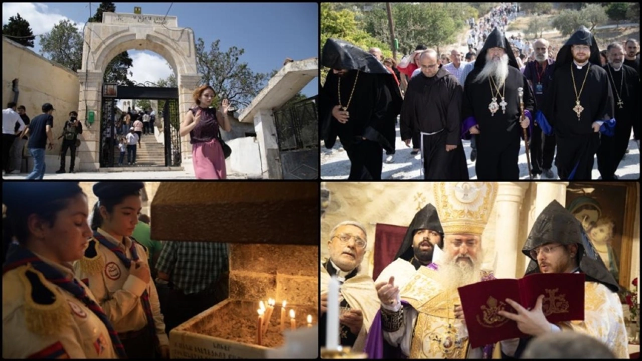 Suriye'nin İdlib ilinde 14 yıl aradan sonra Aziz Anna Kilisesi ibadete açıldı