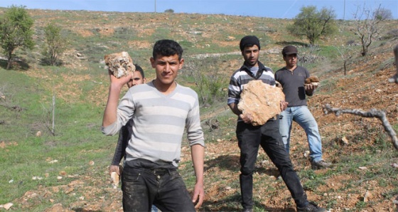 Suriyeli gençler ekmeğini taştan çıkarıyor