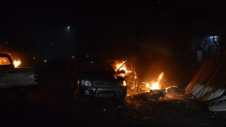 Suriye'nin Azez ilçesinde bombalı terör saldırısında 4 sivil öldü, 20 sivil yaralandı