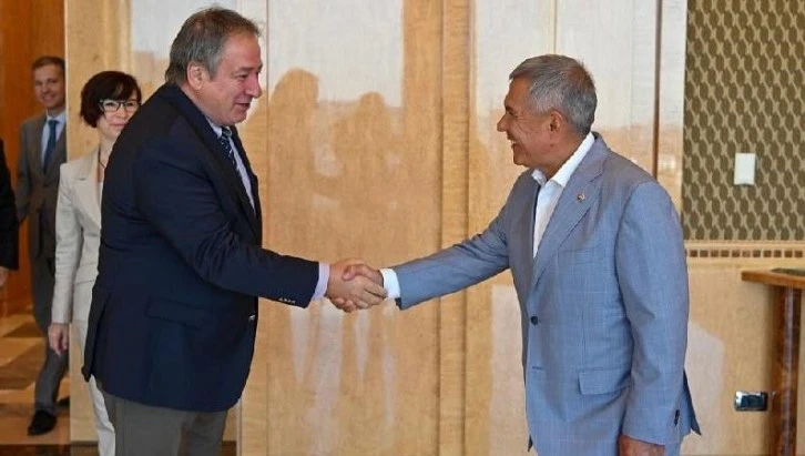 Tataristan Cumhurbaşkanı Minnihanov, Şişecam yönetimi ile ikili işbirliğini görüştü