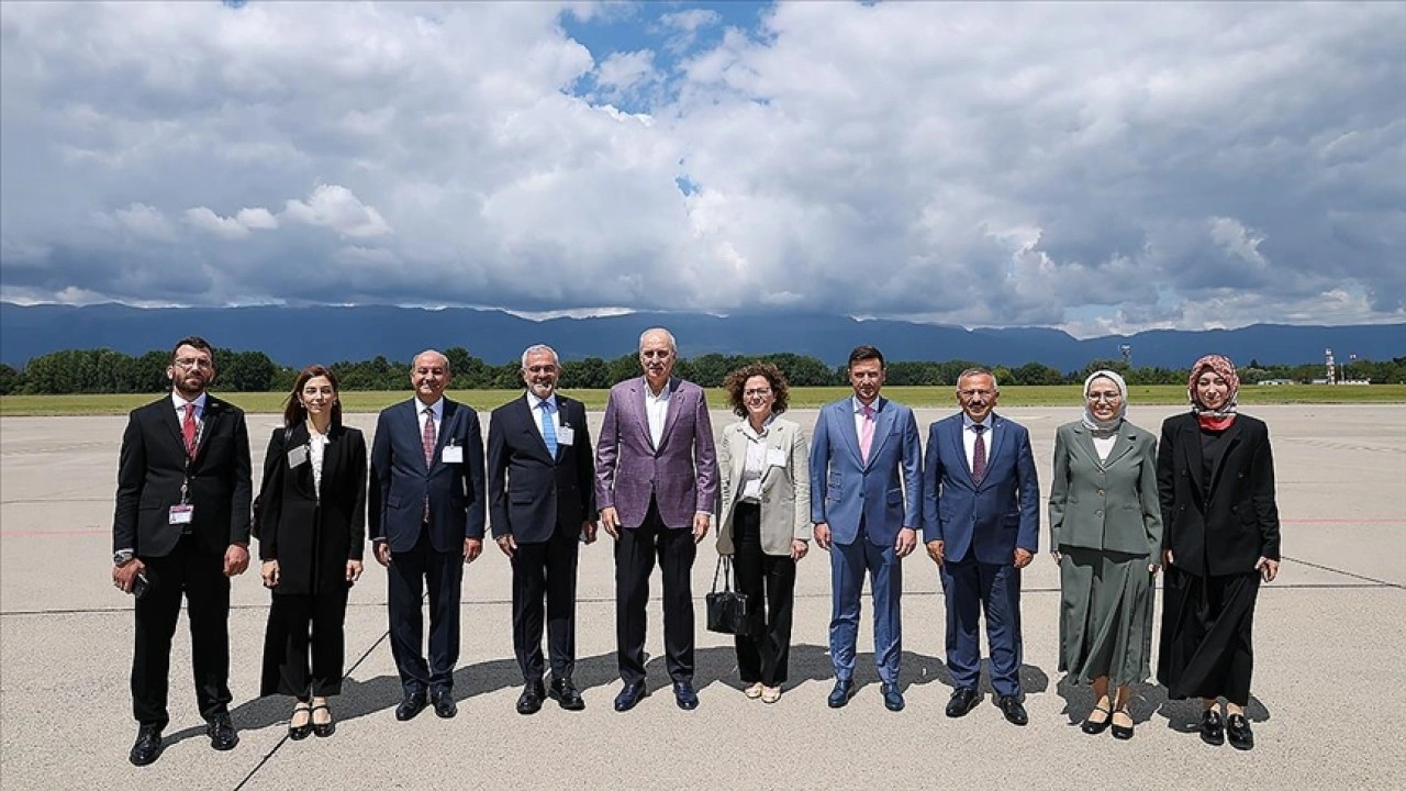 TBMM Başkanı Kurtulmuş, Cenevre'ye geldi