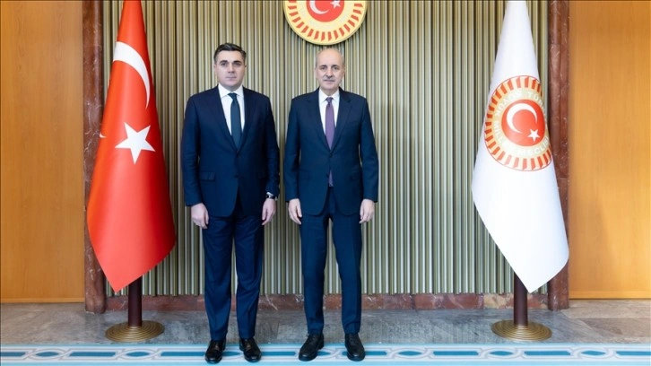TBMM Başkanı Kurtulmuş, Gürcistan Dışişleri Bakanı Darçiaşvili'yi kabul etti