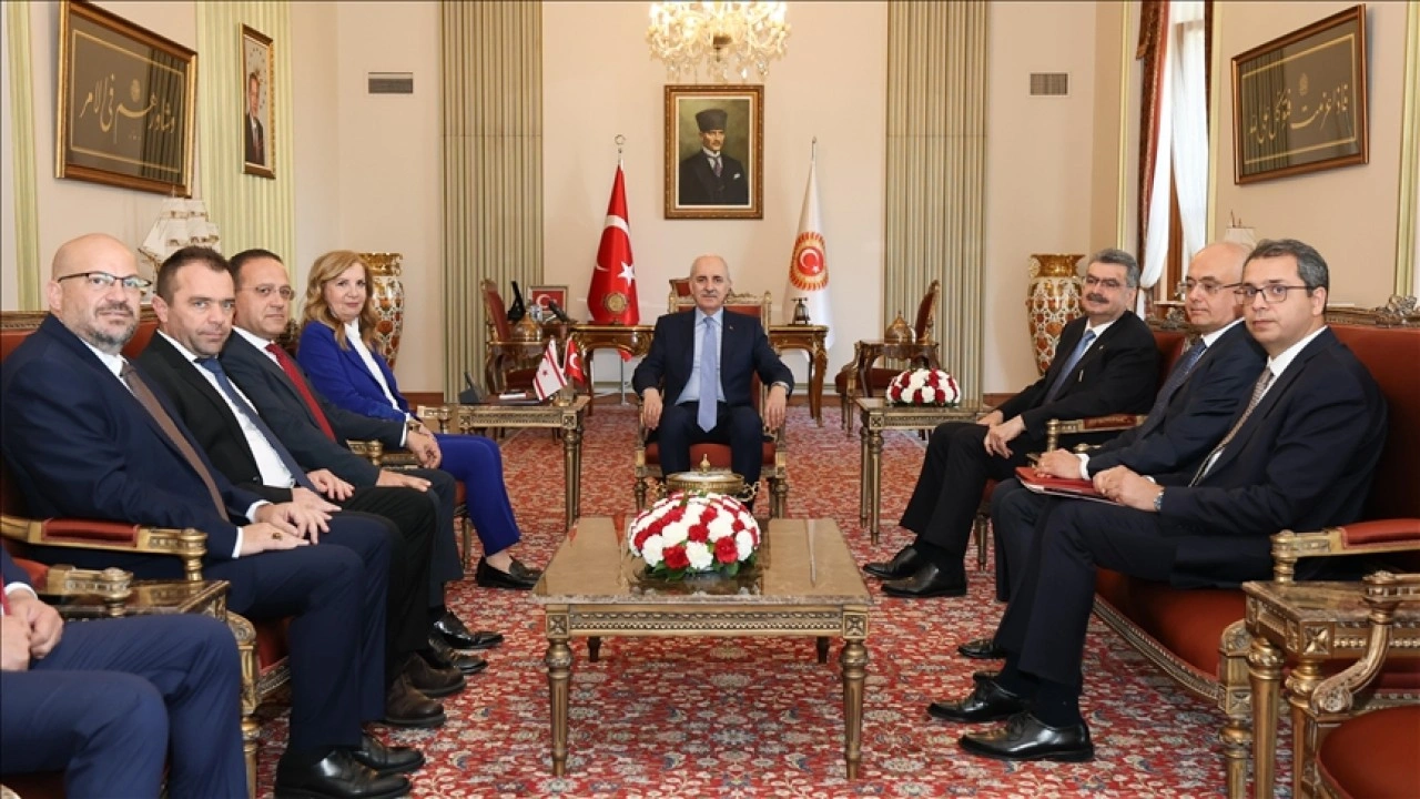 TBMM Başkanı Kurtulmuş, KKTC heyetini kabul etti