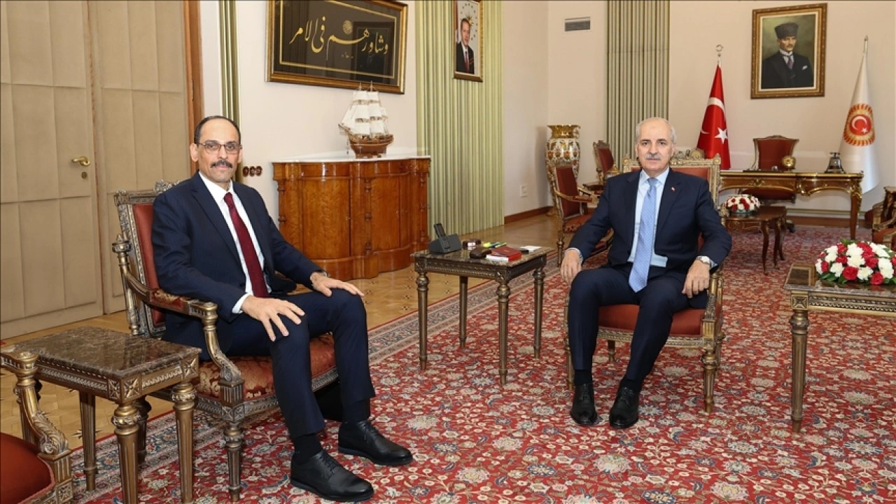TBMM Başkanı Kurtulmuş, MİT Başkanı Kalın'ı kabul etti