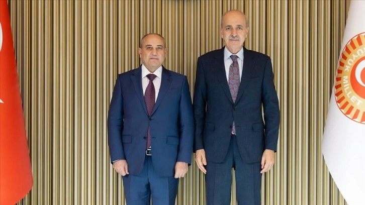 TBMM Başkanı Kurtulmuş, Yeni Azerbaycan Partisi Genel Başkanvekili Budagov'u kabul etti