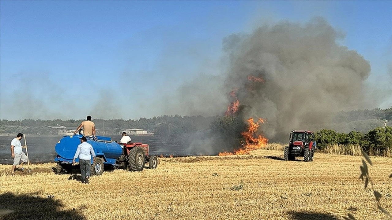 Tekirdağ'da hasatta yangına karşı su tankeri ve pulluk bulundurma şartı getirildi